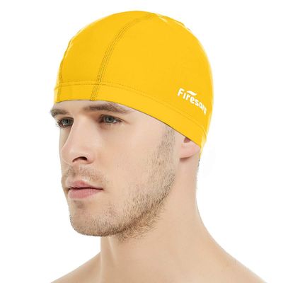 Firesara Fabric Swim Cap, High Elasticity Swimming Cap Keeps Hair Clean Breathable Fit Both Long Hair Short Hair, Swim Caps Woman Girls Men Kids One Size Hat