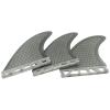 UPSURF Surfboard Tri Fin Single Tab L Size Fiberglass+Honeycomb G7 Thruster Set(White/Blue/Orange) (Grey G7) view 1