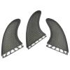 UPSURF Surfboard Tri Fin Single Tab L Size Fiberglass+Honeycomb G7 Thruster Set(White/Blue/Orange) (Grey G7) view 2