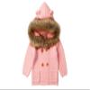 Stesti Kids Coats Boys Winter Fur Hood Newborn Knitted Jackets Kids Winter Coat with Fur Hood (12M) Pink view 1