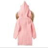Stesti Kids Coats Boys Winter Fur Hood Newborn Knitted Jackets Kids Winter Coat with Fur Hood (12M) Pink view 2