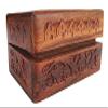 Craft N Copper Handcrafted wooden carving box for jewellery storage view 3