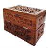 Craft N Copper Handcrafted wooden carving box for jewellery storage view 4