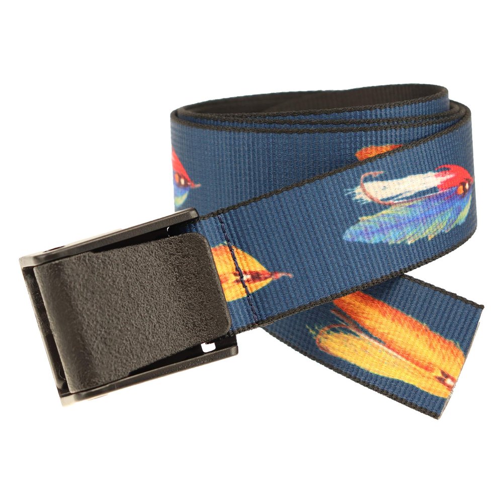 Thomas Bates Titan Outdoor Hunting Fishing Pattern Web Belt 5 Year Guarantee (Fly Large, Adult Size)