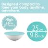 ELECOM-Japan Brand- ECLEAR Sports Half Balance Ball/Exercise Ball/with Mattress/Anti-Slippery/Home Yoga/Core Training/Light Blue HCF-BDBUL view 4