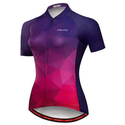 Cycling Jersey Womens Bike Jersey Zip Mountain Cycle Shirts Short Sleeve Road Bicycle Tops Pro Team Racing MTB Tops for Ladies Female Clothing wear Size M