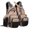 Waxaya Lightweight Fly Fishing Vest with Multi Pockets Adjustable Size Mesh Fishing Backpack for Men and Women (Khaki) view 1
