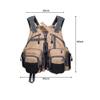 Waxaya Lightweight Fly Fishing Vest with Multi Pockets Adjustable Size Mesh Fishing Backpack for Men and Women (Khaki) view 3