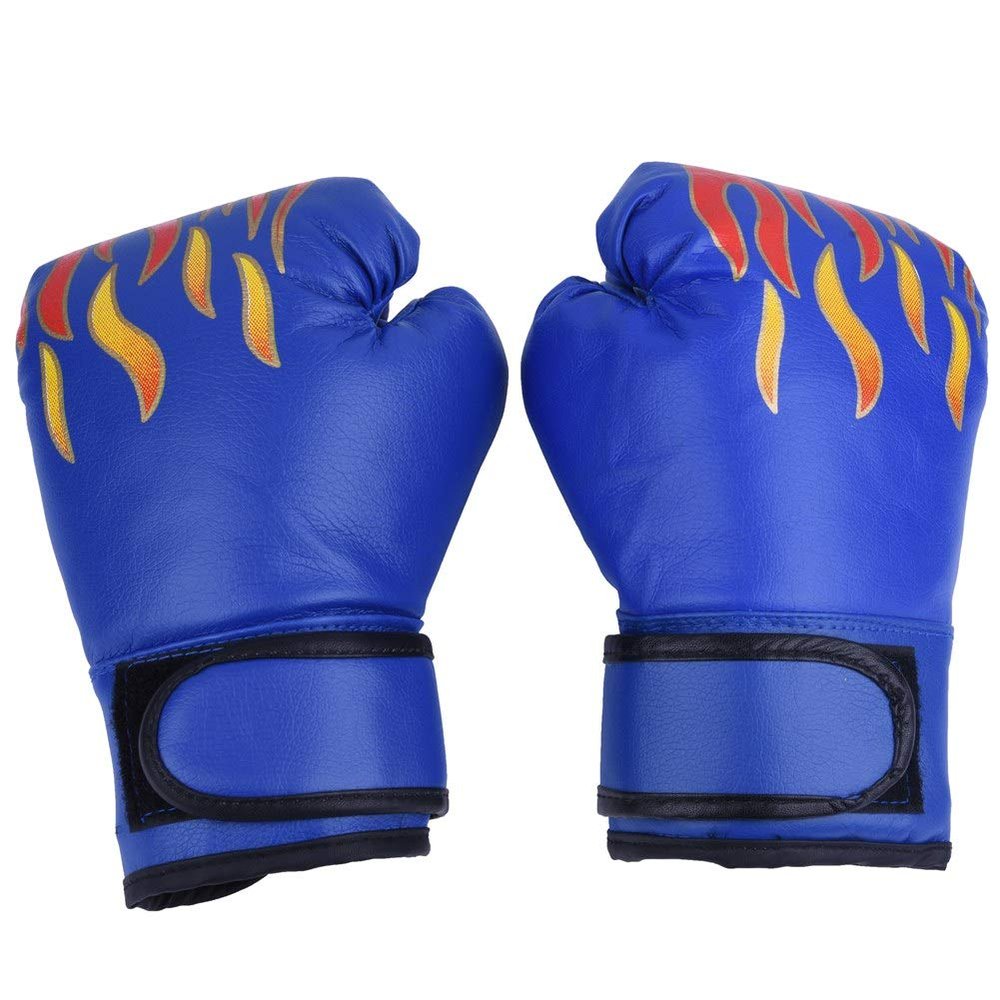 VGEBY1 Grappling Gloves, Colorful Child Boxing Fighting Sparring Punching Kickboxing Grappling Sandbag Gloves for Kids Exercise(Blue)