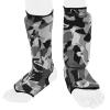 Kids Shin Instep Pads MMA Leg Foot Guards Muay Thai Kick Boxing Guard Protector (Gray Camo, XXS (9 to 13 Years)) view 3