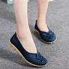 Fangsto Women's Cowhide Leather Shoes Loafers Flats Sandals Slip-On Cutout US Size 10 Med. Navy Blue view 2