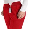 Dickies EDS Essentials Women Scrubs Pant Natural Rise Tapered Leg Pull-on DK005, XXS, Red view 3