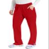 Dickies EDS Essentials Women Scrubs Pant Natural Rise Tapered Leg Pull-on DK005, XXS, Red view 4