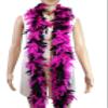 Flydreamfeathers 40 Gram 72" Long, Turkey Chandelle Feather Boa, Dancing Wedding Crafting Party Dress Up, Halloween Costume Decoration(hot pink w/black) view 1