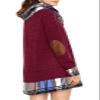 Alaster Queen Women's Long Sleeve Fall Dresses 2025 Plaid Cowl Neck Winter Tunic Dress Cute Purplish Red Sweater Short Dress for Women view 4