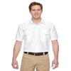 Harriton Men's Key West Short-Sleeve Performance Staff Shirt XS WHITE view 1