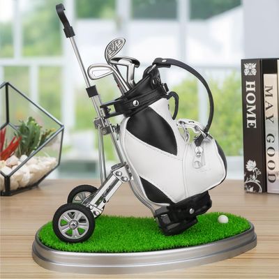 10L0L Golf Pen Holder 3 Club Pens Golf Cart, Mini Office Desk Decor, Funny Gifts for Men, Dad, Boss - Stocking Stuffers for Golfers on Birthday, Christmas, Fathers Day