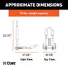 CURT 18320 Fully Adjustable Aluminum Universal Kayak Roof Rack Carrier, 2-Pack view 3