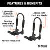 CURT 18320 Fully Adjustable Aluminum Universal Kayak Roof Rack Carrier, 2-Pack view 4