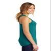 District Women's Perfect Tri Racerback Tank. DM138L XL Heathered Teal view 2