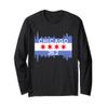 26.2 Mile Marathon Runner Chicago Flag Running Race Gift Long Sleeve T-Shirt view 1