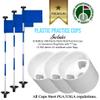 Golf City Products Golf Flag and Cup Set. 3 Premium Quality Mini Putting Green Flags & Poles with 3 Golf Cups & 3 Flagsticks view 2