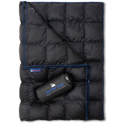 Get Out Gear Down Camping Blanket - Outdoor Lightweight Packable 650 Fill Power Down Blanket Compact Waterproof and Warm Backpacking Quilt for Camping Hiking Travel Hammock