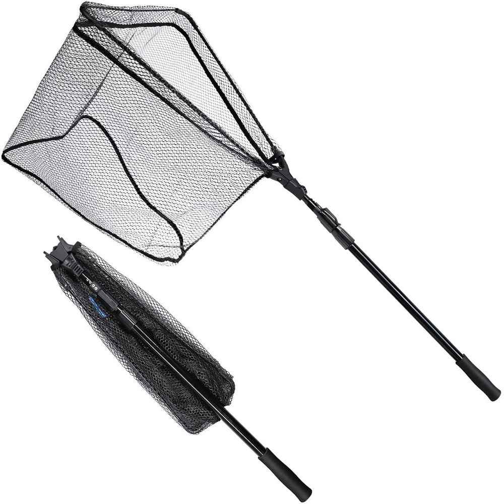 SAN LIKE Fishing Net Fish Landing Net Collapsible Fish Net with Anti-Slip Telescoping Rubber Pole Handle for Kids Adults in Saltwater Freshwater Multi-Size Extending to 37/42/43/51/69/71/89/98inch