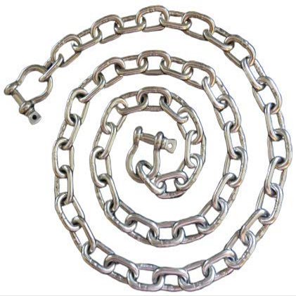 US Stainless Stainless Steel 316 Anchor Chain Shackles Boats Sailing Fishing Mooring (5/16" (8mm) x 6' with 3/8" Bow Shackles)