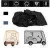 ConPus golf cart cover, Golf Cart Cover ,For EZGO Club Car and Yamaha, Waterproof with Extra PVC Coating Sunproof Dustproof Black 112" L x 48" W x 66" H (black) view 2