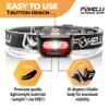 Foxelli LED Headlamp Flashlight for Adults & Kids, Running, Camping, Hiking Head Lamp with White & Red Light, Comfortable Headband, Lightweight & Waterproof, 3 AAA Batteries view 2