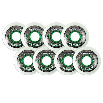 Labeda Asphalt Outdoor Inline Roller Hockey Wheels 59mm White 83A Outdoor 8-Pack