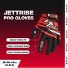 Jettribe Race Skin PWC Recreation Gloves - Silicone Throttle Grip for Non-Slip Handling and Durable Woven Lycra Men Women Youth - 4-Way Stretch with Quick Drying - Red (Small) view 3