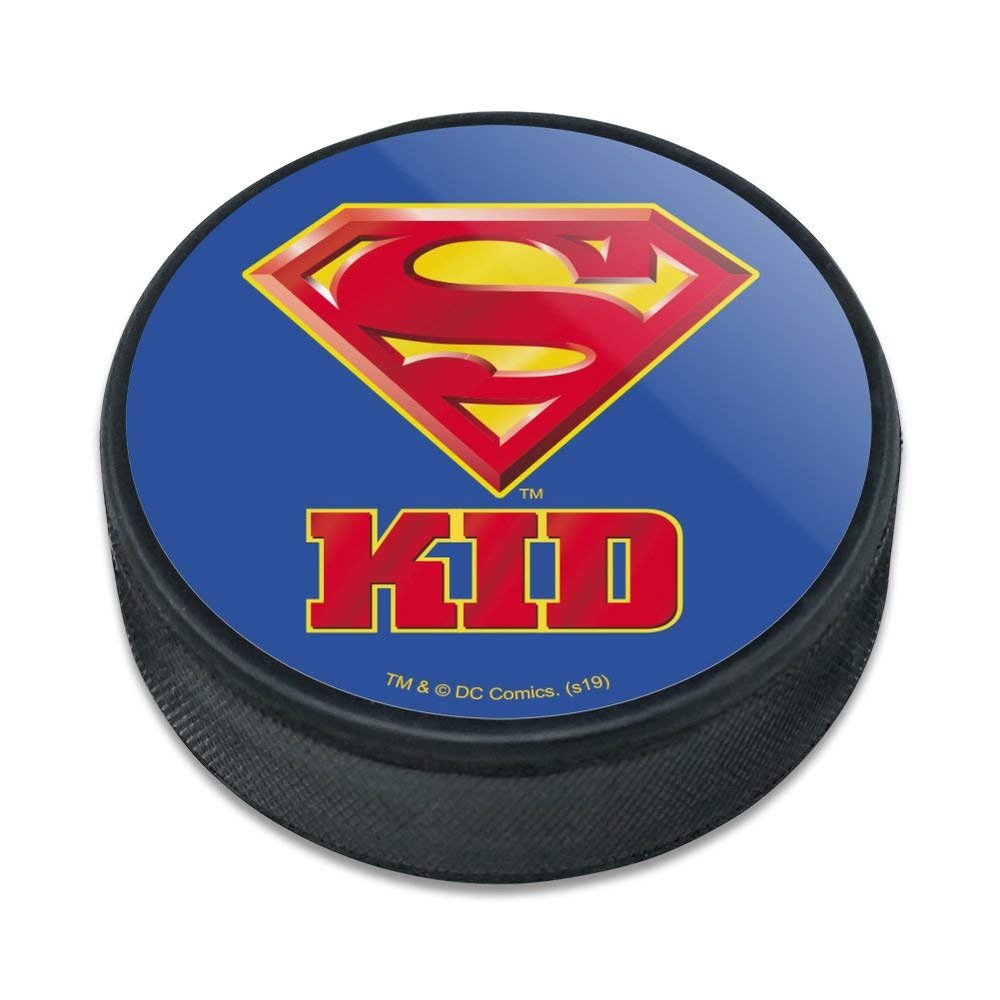 GRAPHICS & MORE Superman Super Kid Shield Logo Ice Hockey Puck