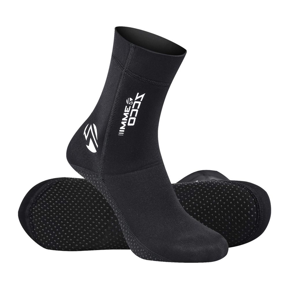 ZCCO 3mm Neoprene Diving Socks, Anti-Slip Beach Water Socks for Men Women Youth, Swim for Diving, Snorkeling, Surfing, Kayaking, Swimming Water Sports (Black, S)