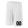 Add-On Performance Soccer Shorts with Free Numbers Youth Small in White view 1