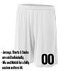 Add-On Performance Soccer Shorts with Free Numbers Youth Small in White view 2