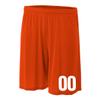 Add-On Performance Soccer Shorts with Free Numbers Youth Medium in Orange view 1