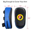 TLBTEK Taekwondo Kick Pad PU Muay Thai Pads MMA Karate Kick Pads Kickboxing Training Pads Martial Arts Punching Pads Leather Strike Curved Kicking Shield (7.5x14inchBlue) view 2