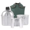 Lixada Military Canteen Set 3pcs Portable Camping Cookware Set Cooking Pots Military Canteen Wooden Stove Cup Set for Camping Hiking Backpack view 1