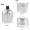 Lixada Military Canteen Set 3pcs Portable Camping Cookware Set Cooking Pots Military Canteen Wooden Stove Cup Set for Camping Hiking Backpack view 4
