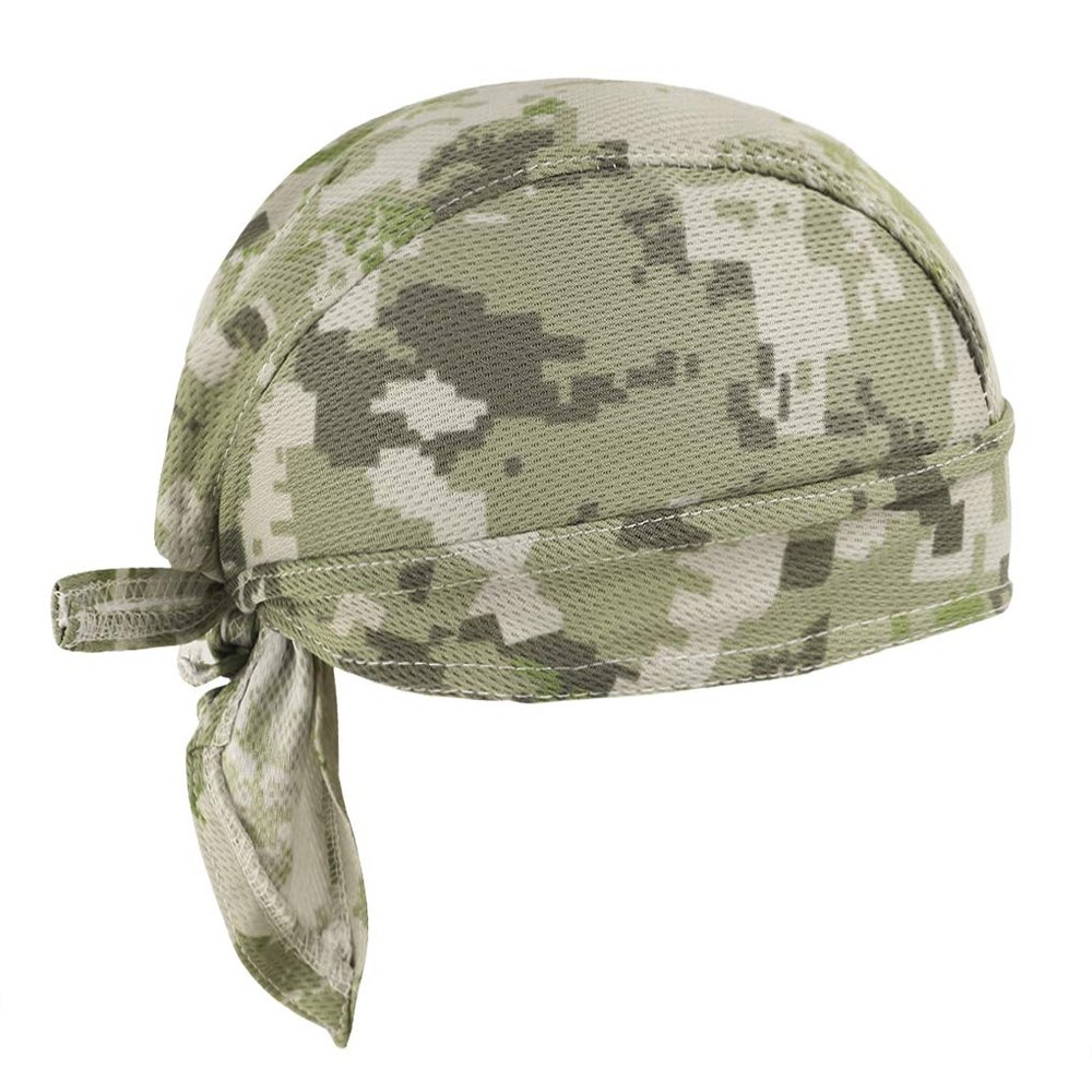 Cotton Skull Cap, Unisex Bandana Hat Pirate Headscarf Sports Headwear Sun UV Protection Cycling Bandana Running Beanie Bike Motorcycle Under Helmet Liner Camouflage