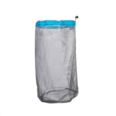 Camping Mesh Storage Bag, Nylon Drawstring Mesh Sack Stuff Storage Bag for Outdoor Travel Hiking (XL-Blue) Nylon Stuff Sack Stuff Sacks For Camping Gear Mesh Bag