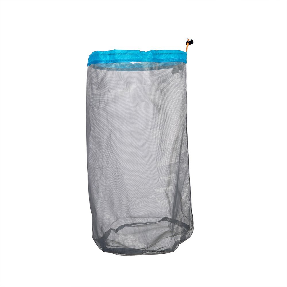 Camping Mesh Storage Bag, Nylon Drawstring Mesh Sack Stuff Storage Bag for Outdoor Travel Hiking (XL-Blue) Nylon Stuff Sack Stuff Sacks For Camping Gear Mesh Bag