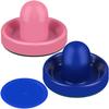 ONE250 Air Hockey Pushers and Blue Air Hockey Pucks, Goal Handles Paddles Replacement Accessories for Game Tables (4 Striker, 4 Puck Pack) (Pink & Blue) view 3