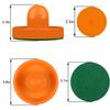 ONE250 Air Hockey Pushers and Orange Air Hockey Pucks, Goal Handles Paddles Replacement Accessories for Game Tables (4 Striker, 4 Puck Pack) (White & Orange) view 2