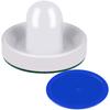 ONE250 Air Hockey Pushers and Blue Air Hockey Pucks, Goal Handles Paddles Replacement Accessories for Game Tables (4 Striker, 4 Puck Pack) (White) view 3