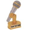 Crown Awards Hand Painted Microphone Gold Sculpture- Great for Singing, Music, Karaoke, DJ's, Radio Prime view 2