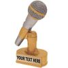 Crown Awards Hand Painted Microphone Gold Sculpture- Great for Singing, Music, Karaoke, DJ's, Radio Prime view 3
