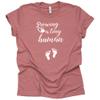 AMAZING RETRO Growing a Tiny Human Shirt, Pregnant Pregnancy Baby Announcement Shirt (Mauve, Medium) view 1